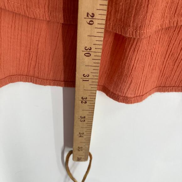 Click Color Me Cotton Linen Peach Orange Abalone Button Top Women’s Medium Coast - Picture 8 of 8